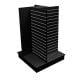 Slatwall 4-Way Display W/ Aluminum Inserts - Black