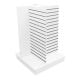 Slatwall 4-Way Display W/Aluminum Inserts - White