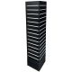 Rotating Slatwall Tower 12x12x54 Black W/Aluminum Inserts