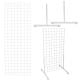 Grid T Leg Display- 6ft- White 