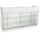 6ft LEDGETOP COUNTER W/ GLASS FRONT- WHITE
