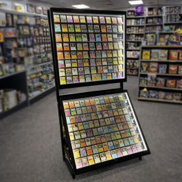 Bingo Rack Black Metal Display Rack with Adjustable Shelves and LED light