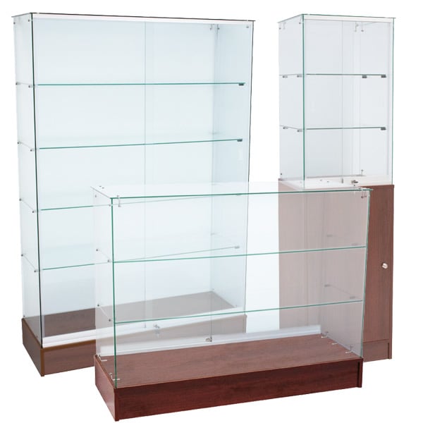 Walnut Frameless Display Case