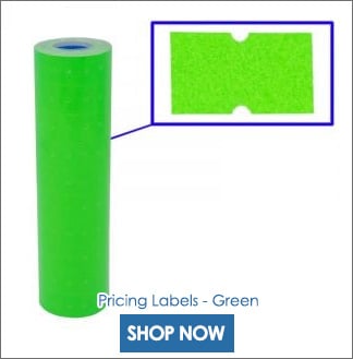 green pricing labels