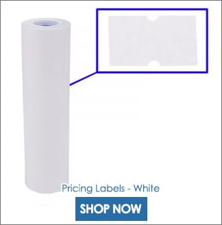 white pricing labels